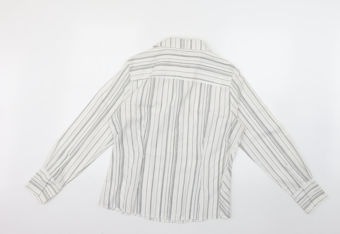 Papaya Womens White Striped  Basic Button-Up Size 16