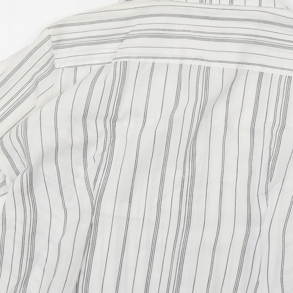 Papaya Womens White Striped  Basic Button-Up Size 16