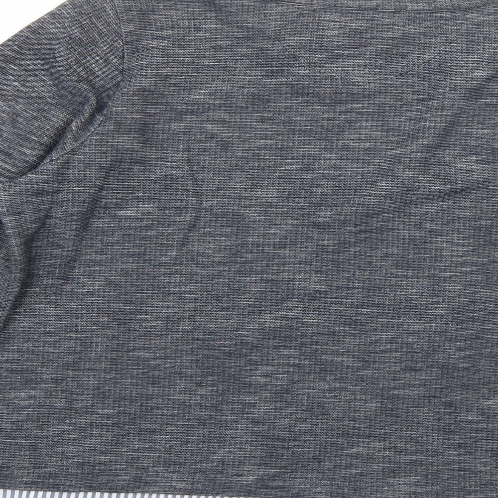 Emilia Lay Womens Grey Floral  Pullover Jumper Size 14