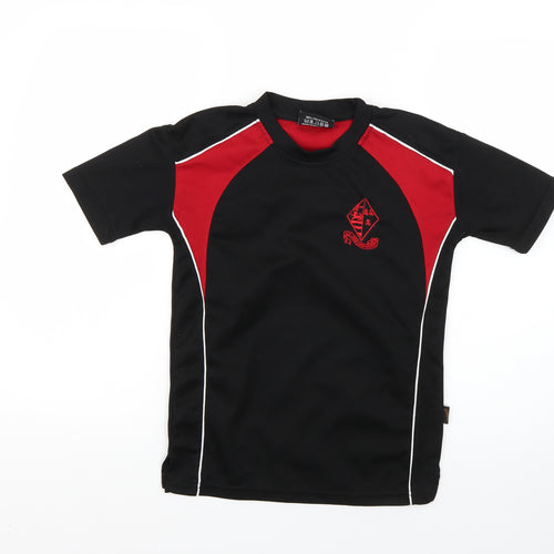 Falcon Mens Black Striped   Polo Size XS