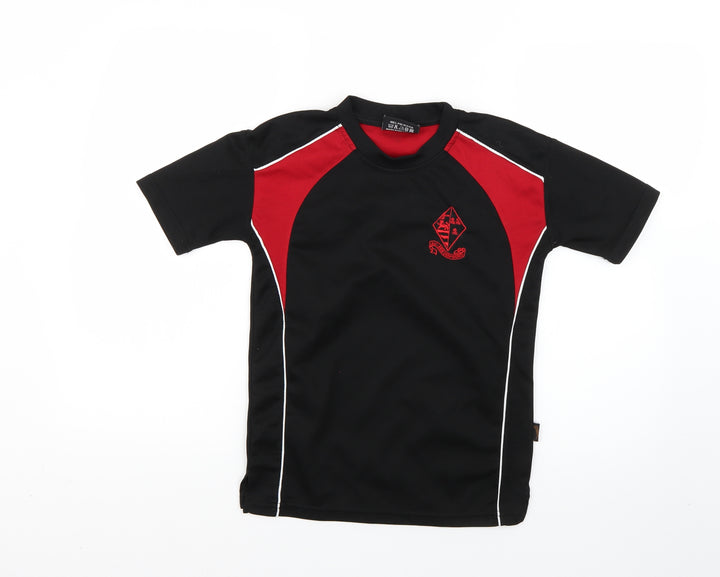 Falcon Mens Black Striped Polo Size XS