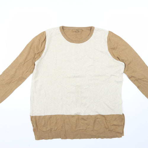 NEXT Womens Brown Striped  Pullover Jumper Size 16