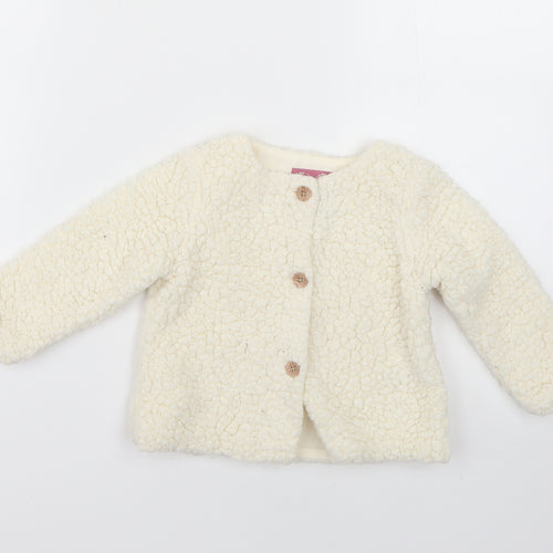 Primark Baby White   Overcoat Coat Size 9-12 Months