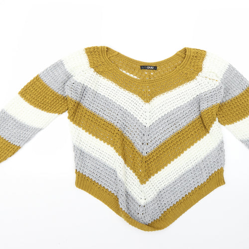 Quiz Womens Multicoloured Striped  Pullover Jumper Size S