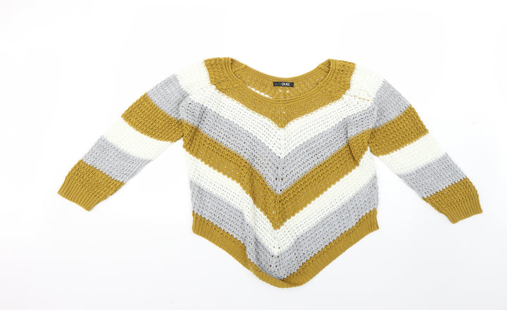 Quiz Womens Multicoloured Striped Pullover Jumper Size S