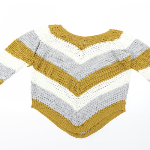 Quiz Womens Multicoloured Striped  Pullover Jumper Size S