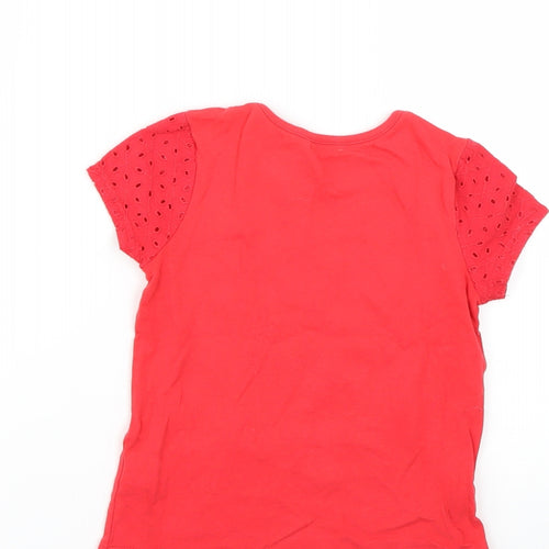 George Boys Red   Basic T-Shirt Size 4-5 Years