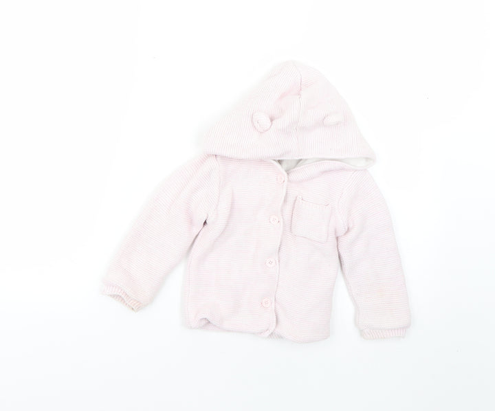 Matalan Baby Pink Overcoat Coat Size 12-18 Months