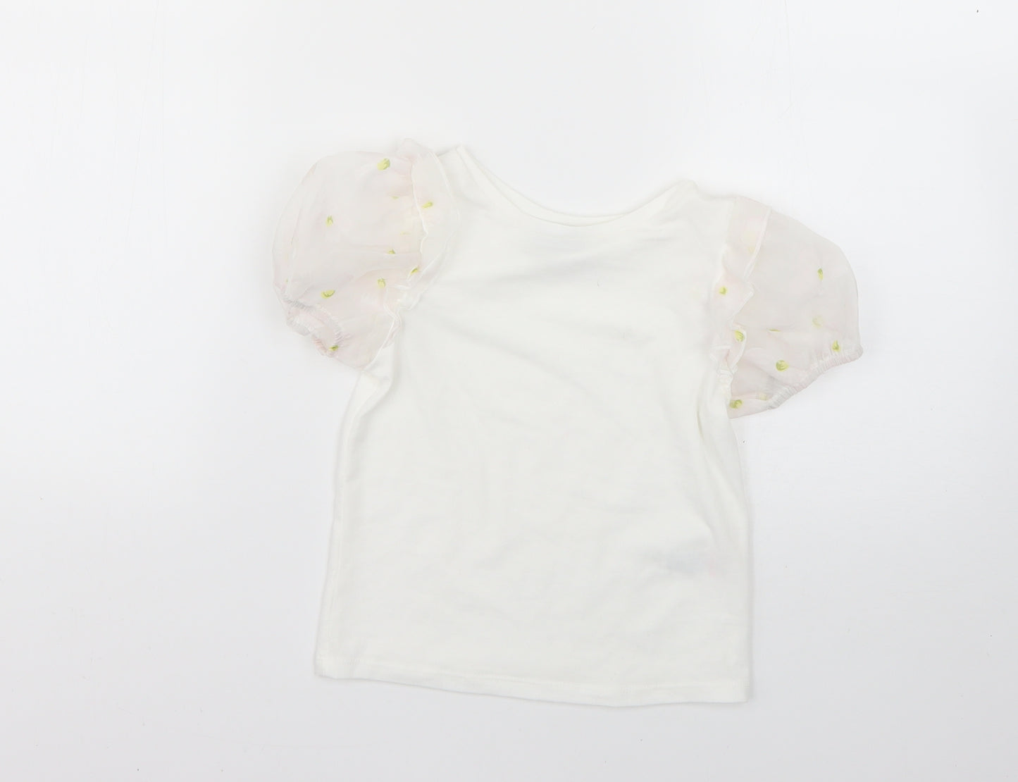 Matalan Girls White   Basic T-Shirt Size 6 Years