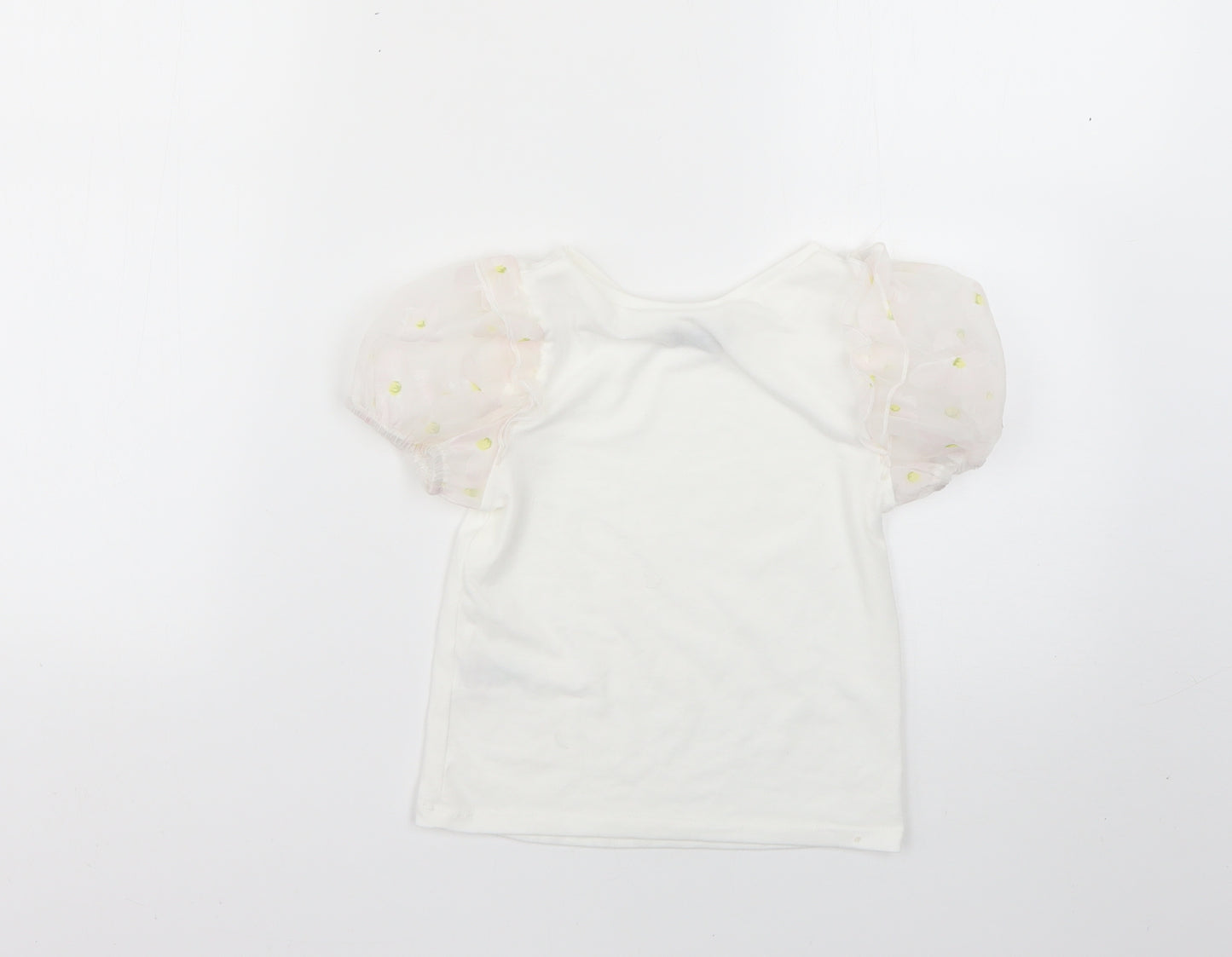 Matalan Girls White   Basic T-Shirt Size 6 Years