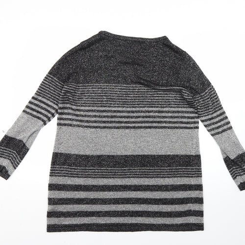 BM Womens Multicoloured Geometric  Pullover Jumper Size L