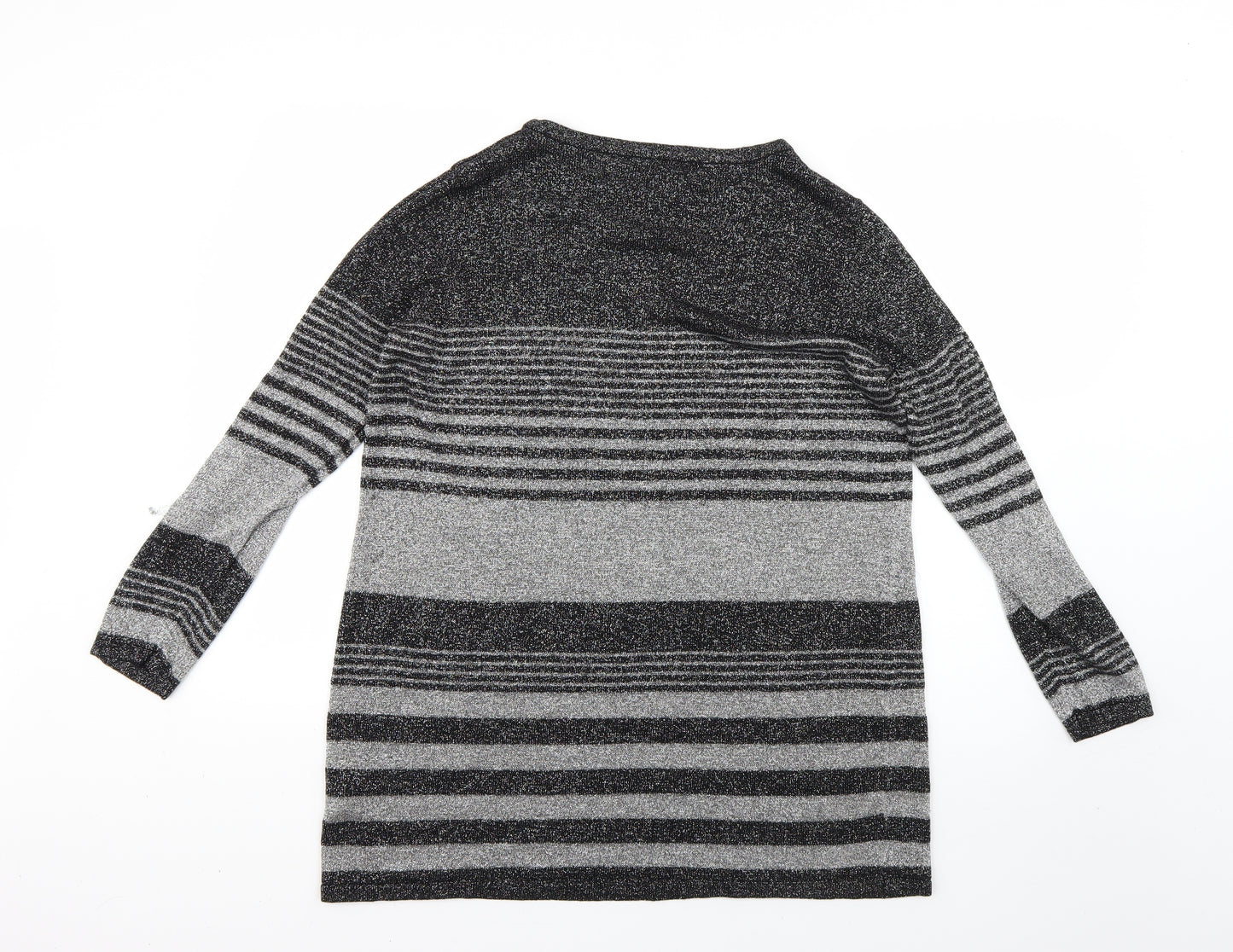 BM Womens Multicoloured Geometric  Pullover Jumper Size L