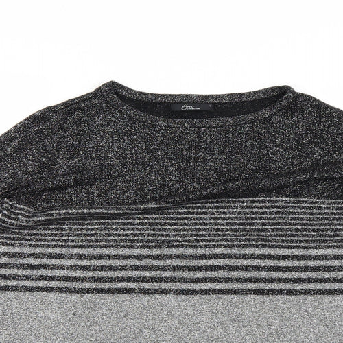 BM Womens Multicoloured Geometric  Pullover Jumper Size L
