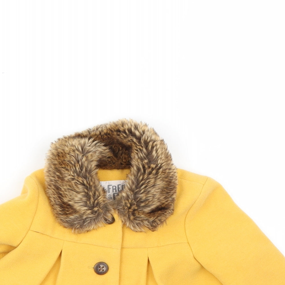 F&F Baby Yellow   Overcoat Coat Size 9-12 Months