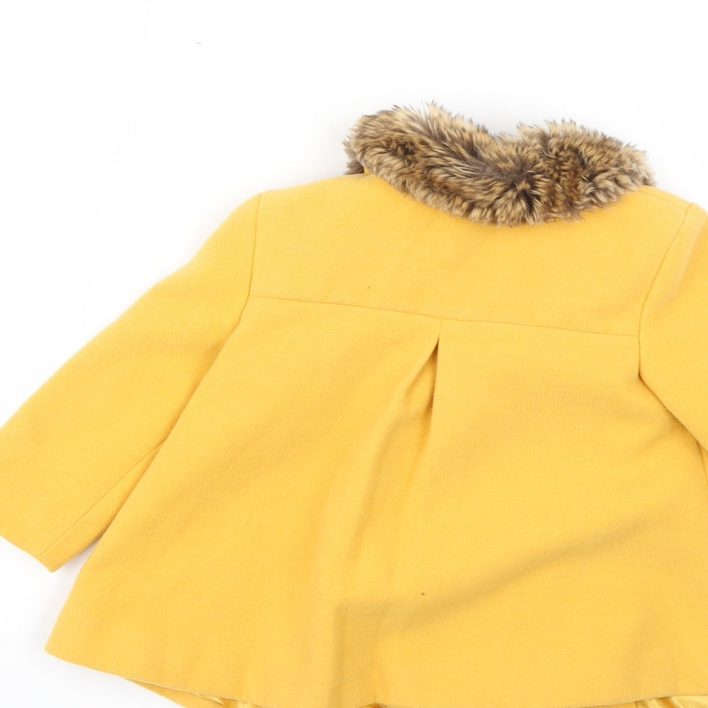 F&F Baby Yellow   Overcoat Coat Size 9-12 Months