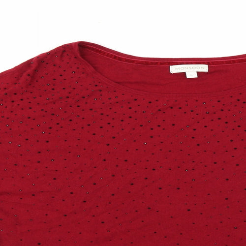 Monsoon Womens Red   Pullover Jumper Size L
