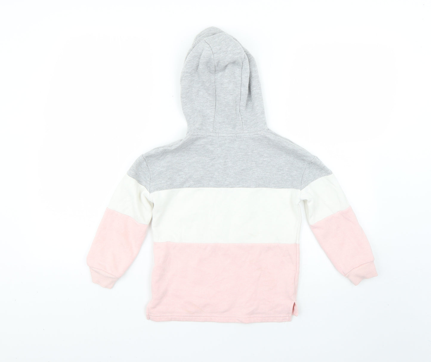 Primark Girls Multicoloured Colourblock  Pullover Hoodie Size 5-6 Years