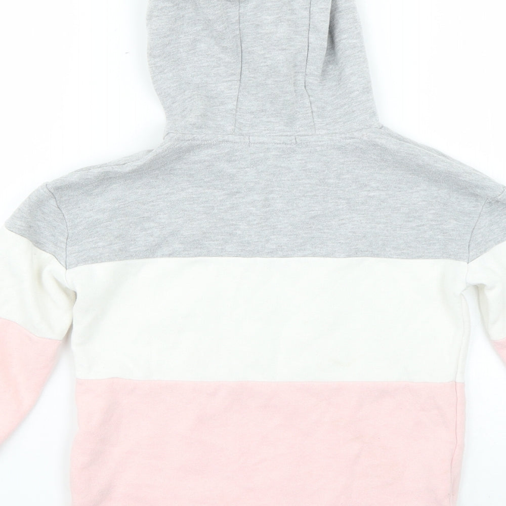 Primark Girls Multicoloured Colourblock  Pullover Hoodie Size 5-6 Years