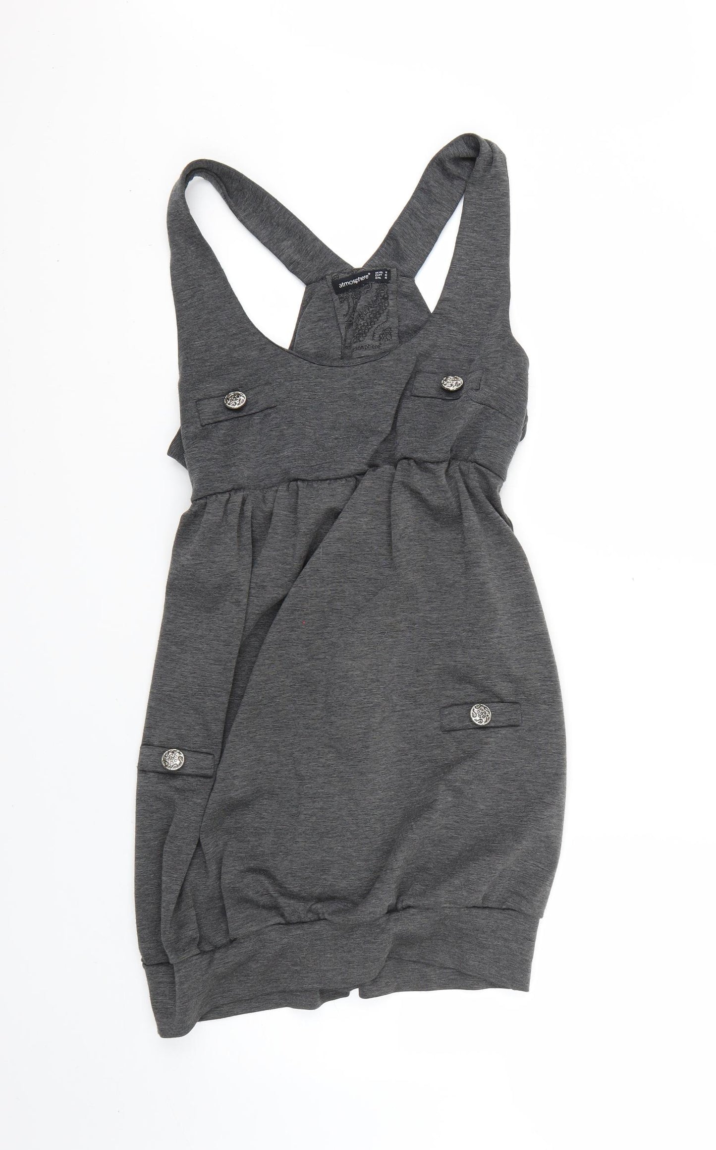Atmosphere Womens Grey   Pinafore/Dungaree Dress  Size 14