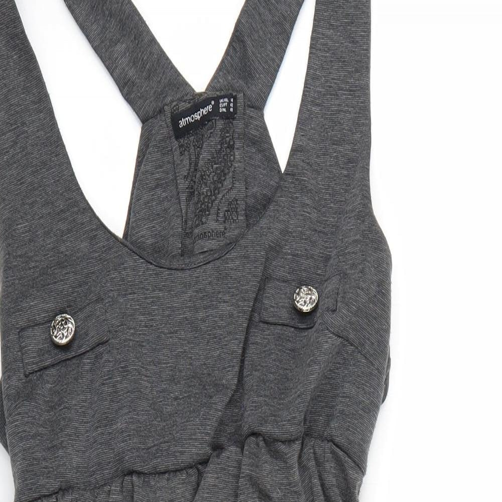 Atmosphere Womens Grey   Pinafore/Dungaree Dress  Size 14