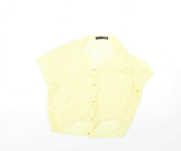 Atmosphere Womens Yellow Cardigan Jumper Size 10