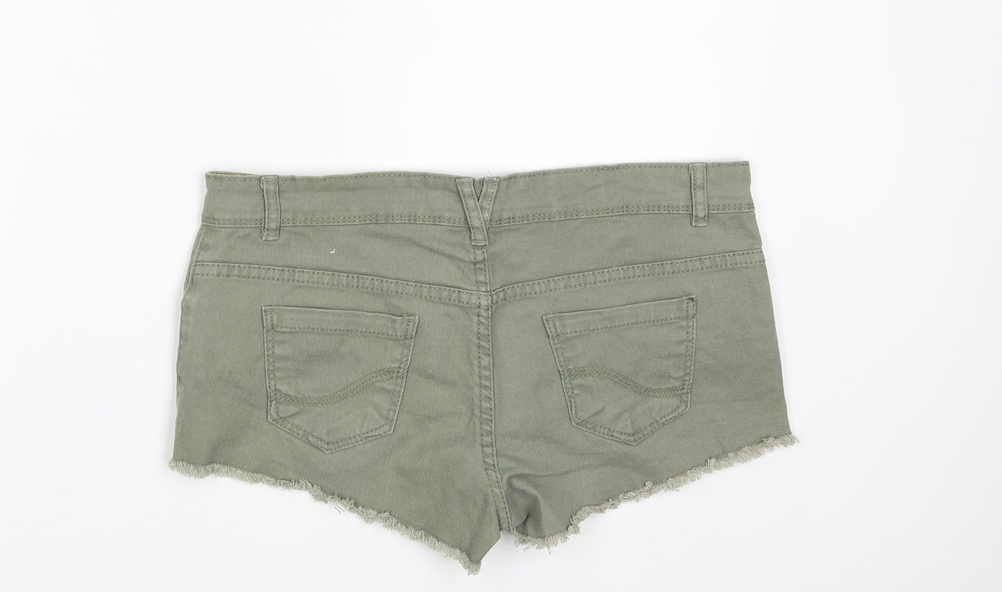 Denim Co.  Womens Green  Denim Hot Pants Shorts Size 8