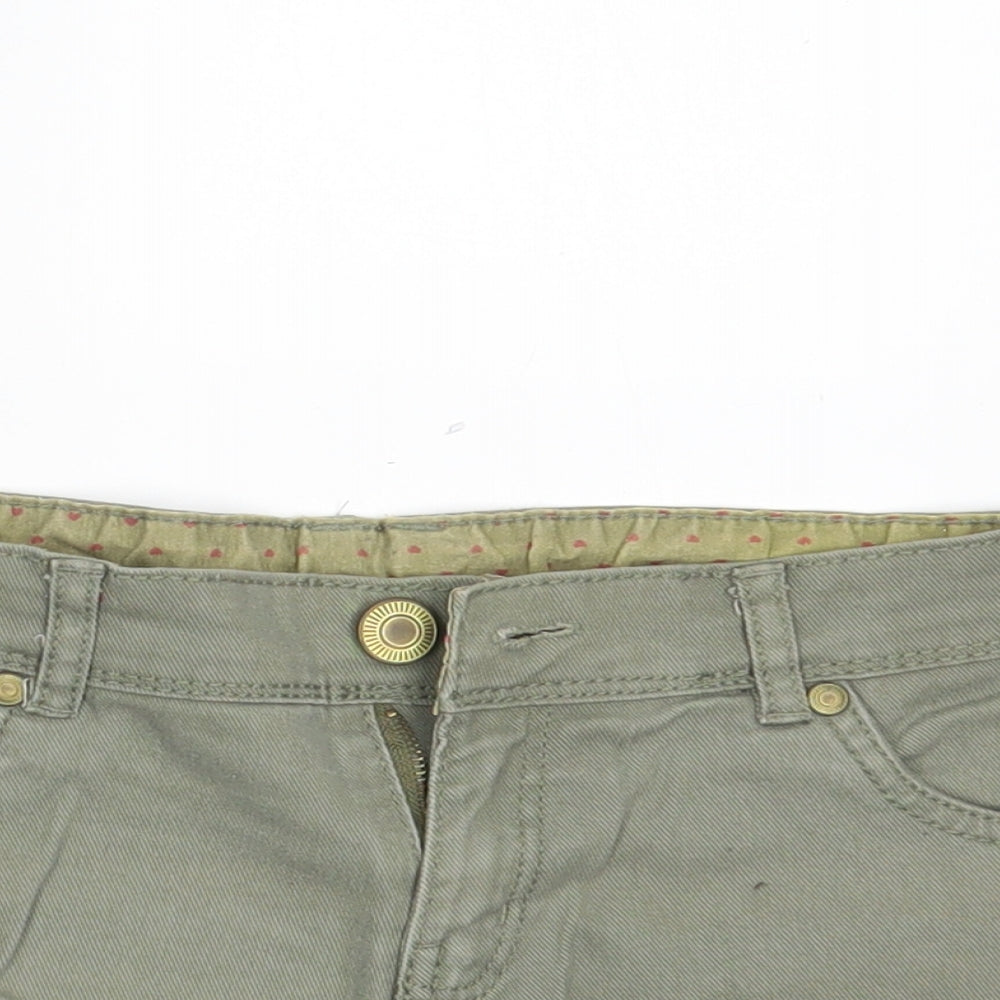Denim Co.  Womens Green  Denim Hot Pants Shorts Size 8
