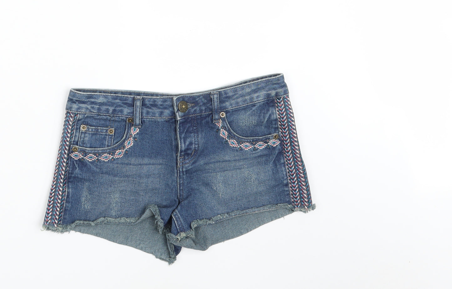 Yes Yes Womens Blue  Denim Hot Pants Shorts Size 8