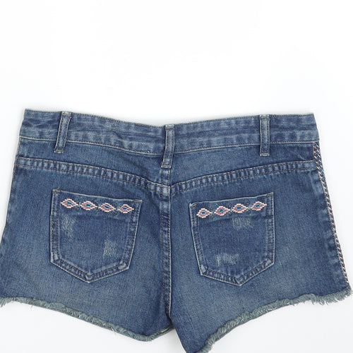 Yes Yes Womens Blue  Denim Hot Pants Shorts Size 8