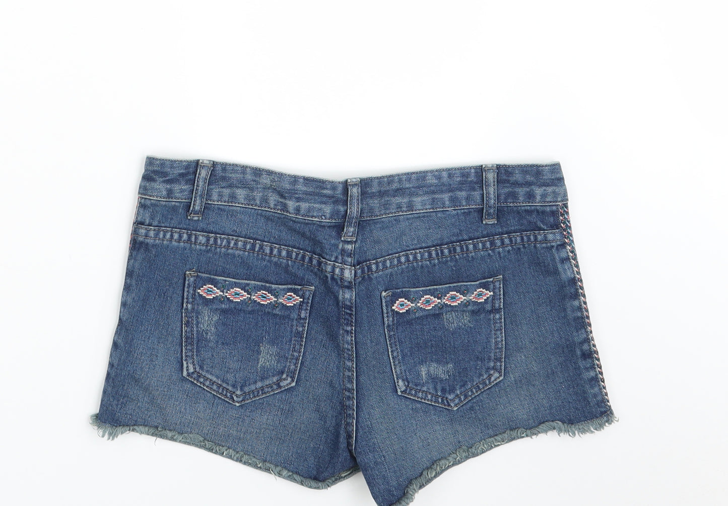 Yes Yes Womens Blue  Denim Hot Pants Shorts Size 8
