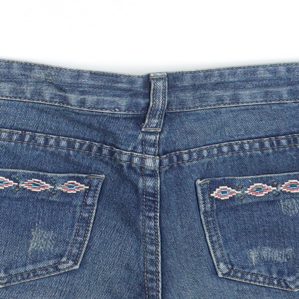 Yes Yes Womens Blue  Denim Hot Pants Shorts Size 8