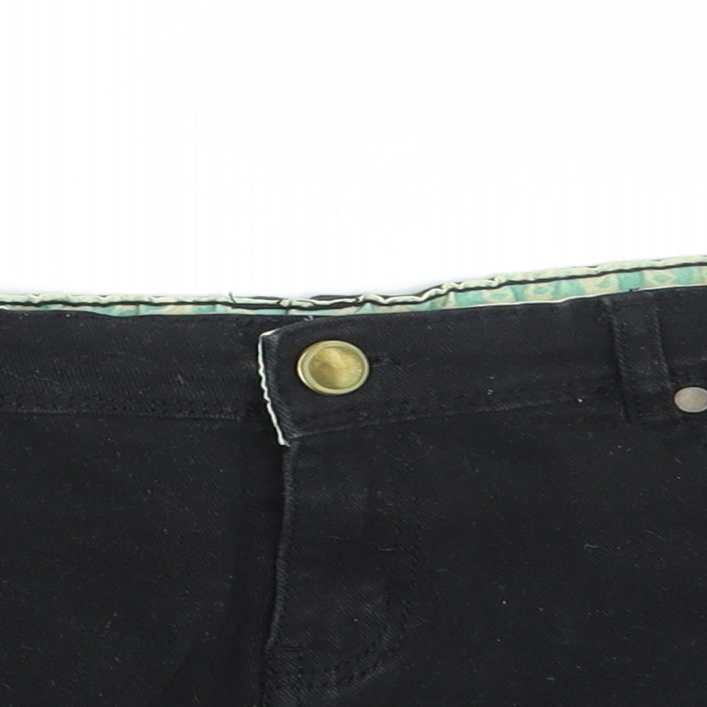 Denim Co.  Womens Black  Denim Hot Pants Shorts Size 8