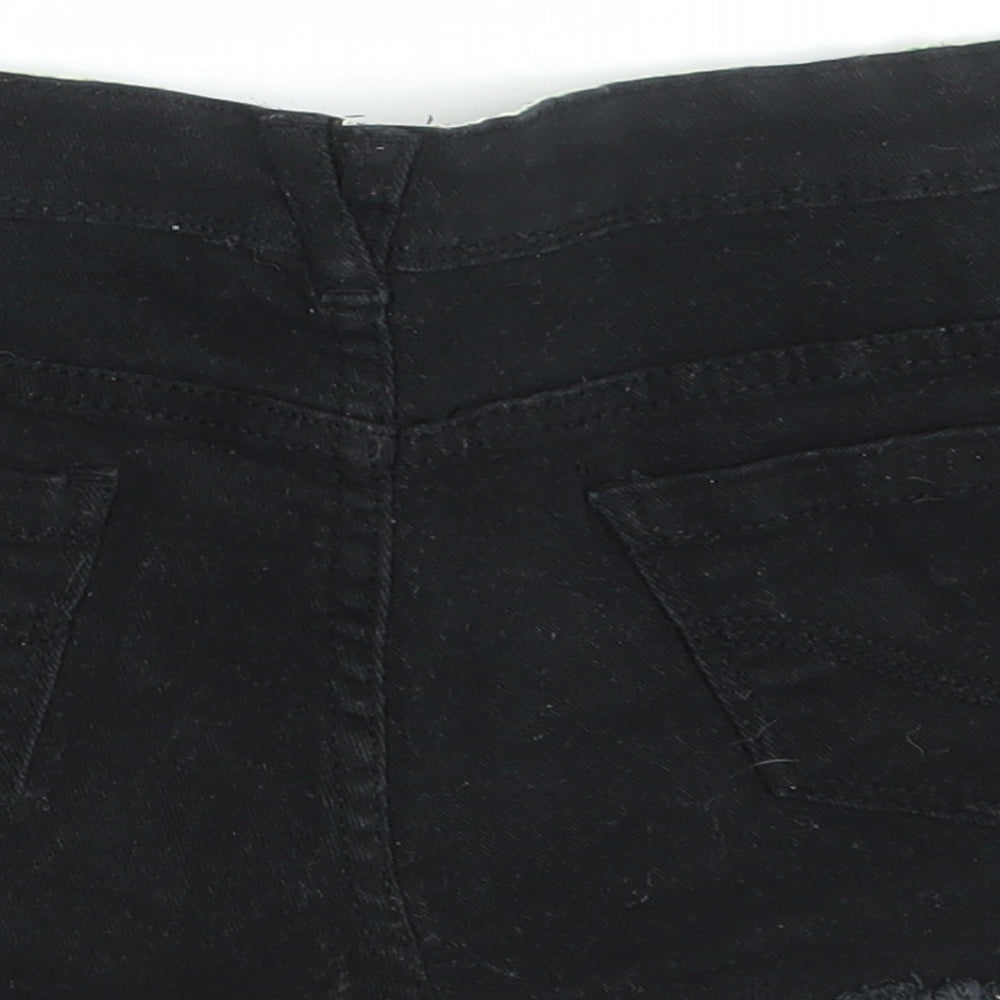 Denim Co.  Womens Black  Denim Hot Pants Shorts Size 8