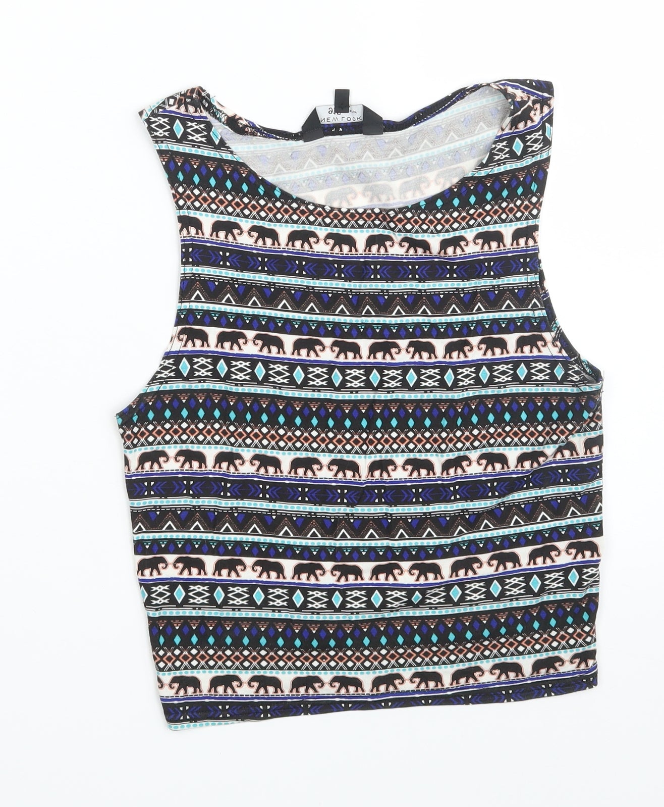 New Look Girls Multicoloured Argyle/Diamond  Cropped Tank Size 14-15 Years
