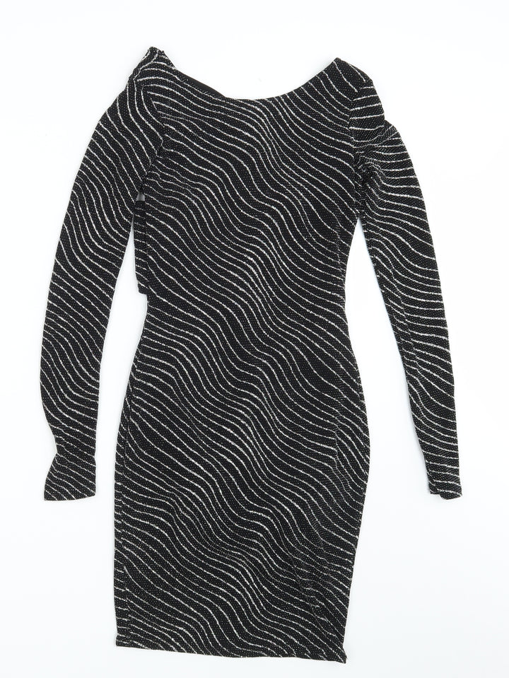 PRETTYLITTLETHING Womens Black   Fit & Flare  Size 6