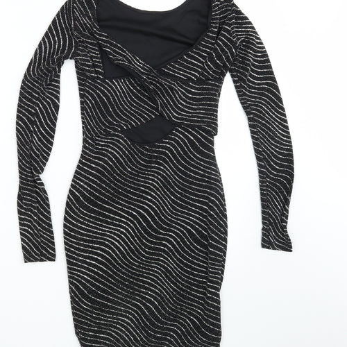 PRETTYLITTLETHING Womens Black   Fit & Flare  Size 6