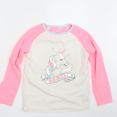 Primark Girls White   Pullover Jumper Size 11-12 Years  - Unicorn