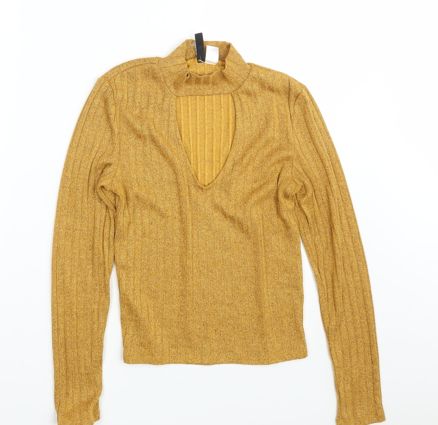 H&M Womens Gold   Pullover Sweatshirt Size S