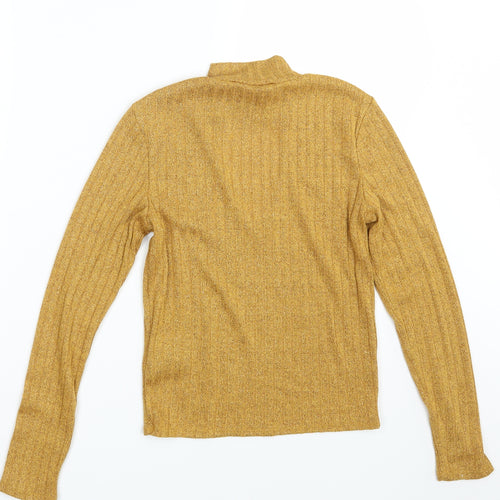 H&M Womens Gold   Pullover Sweatshirt Size S