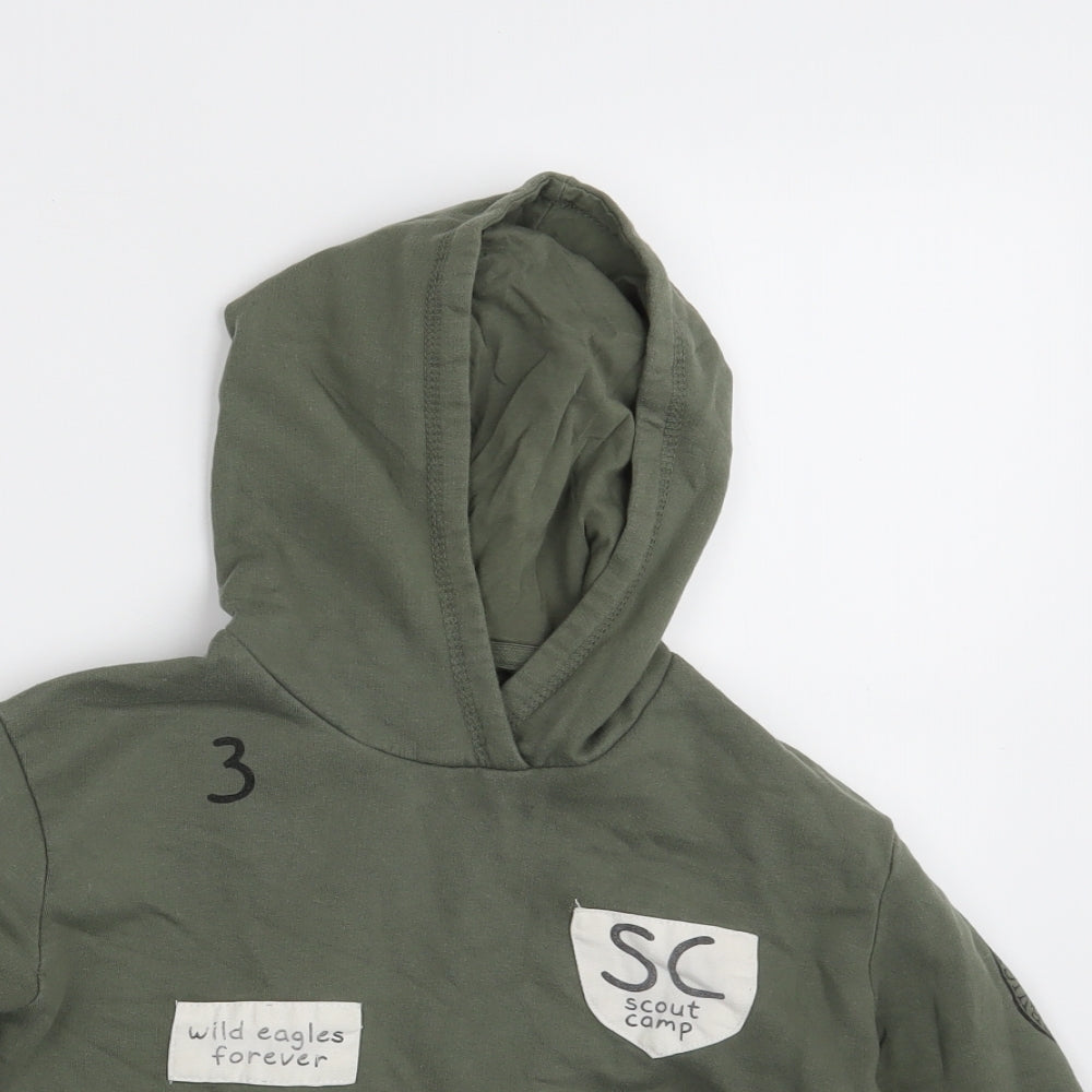 Zara Boys Green   Pullover Hoodie Size 7 Years