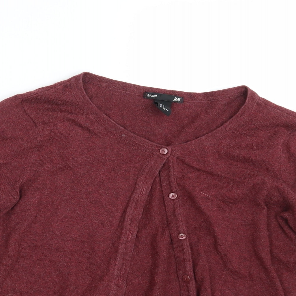 H&M Womens Purple   Cardigan Jumper Size S