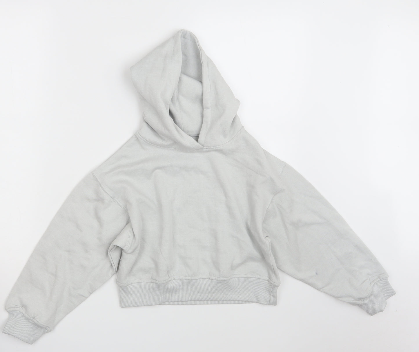 Zara Girls White   Pullover Hoodie Size 8 Years  - Cropped