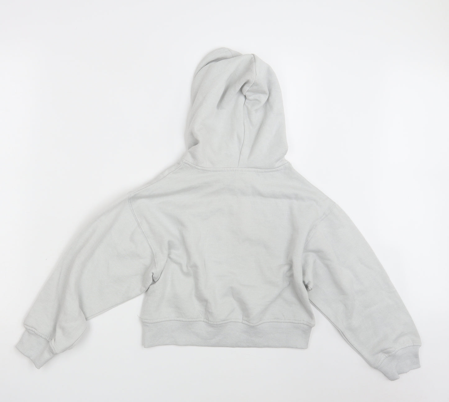 Zara Girls White   Pullover Hoodie Size 8 Years  - Cropped