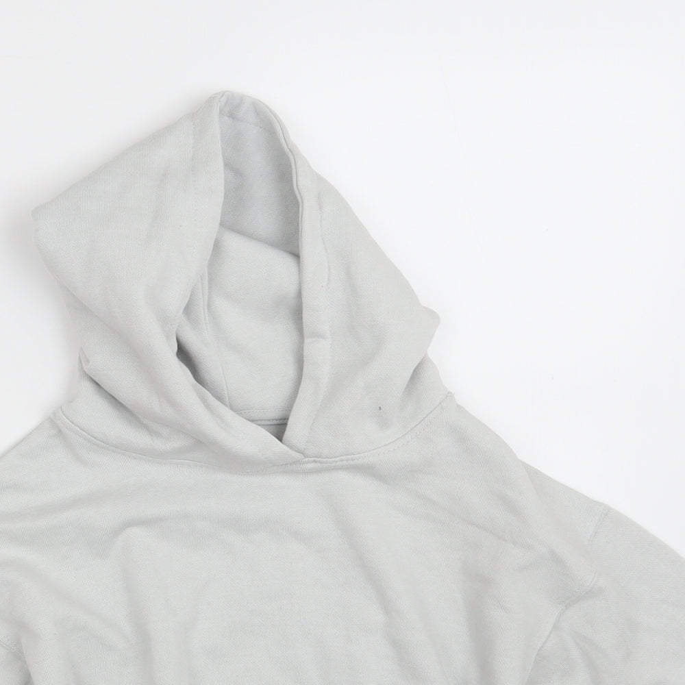 Zara Girls White   Pullover Hoodie Size 8 Years  - Cropped