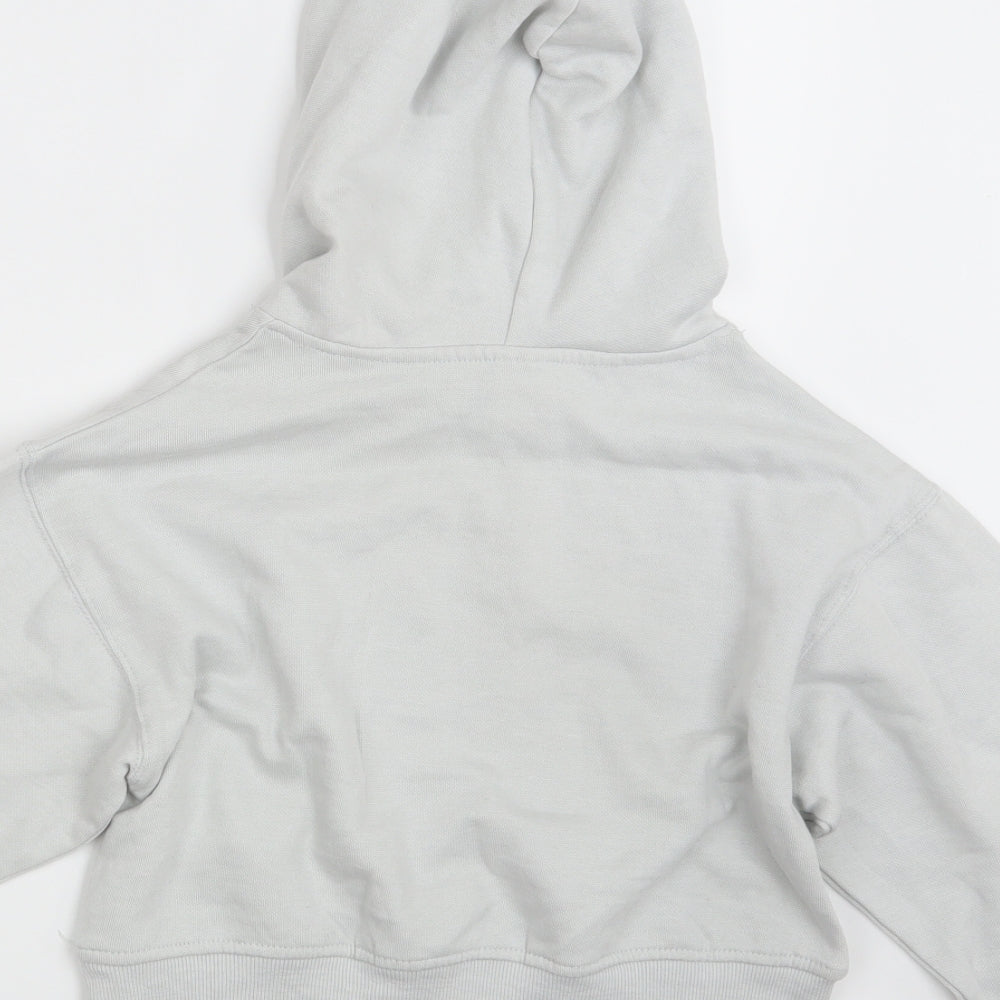 Zara Girls White   Pullover Hoodie Size 8 Years  - Cropped
