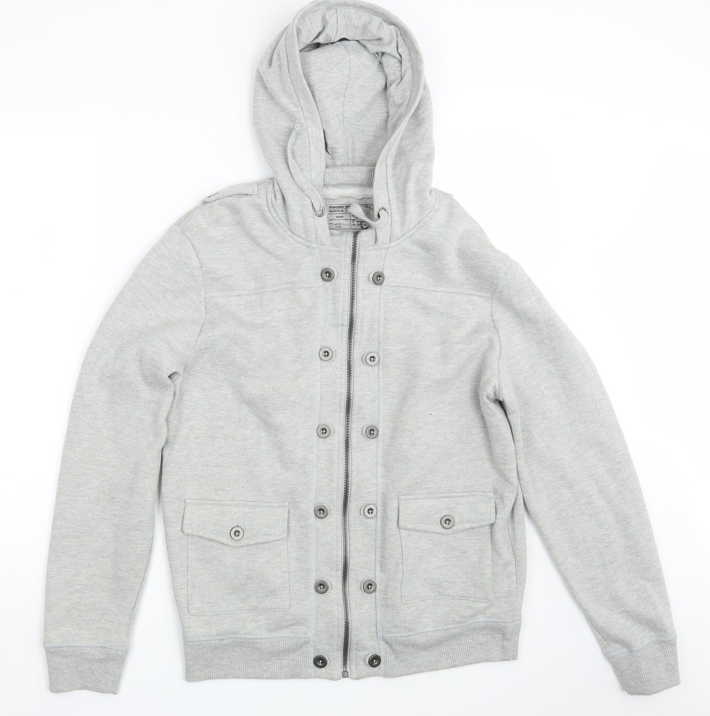 New Look Mens Grey   Full Zip Hoodie Size M