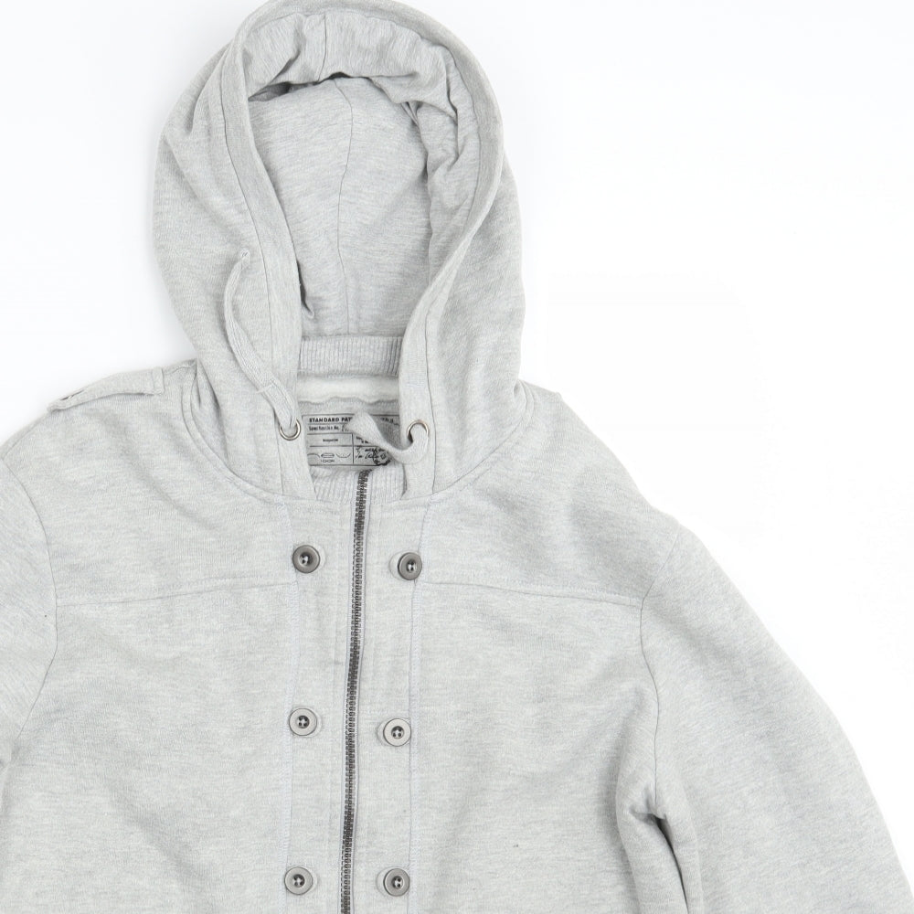 New Look Mens Grey   Full Zip Hoodie Size M