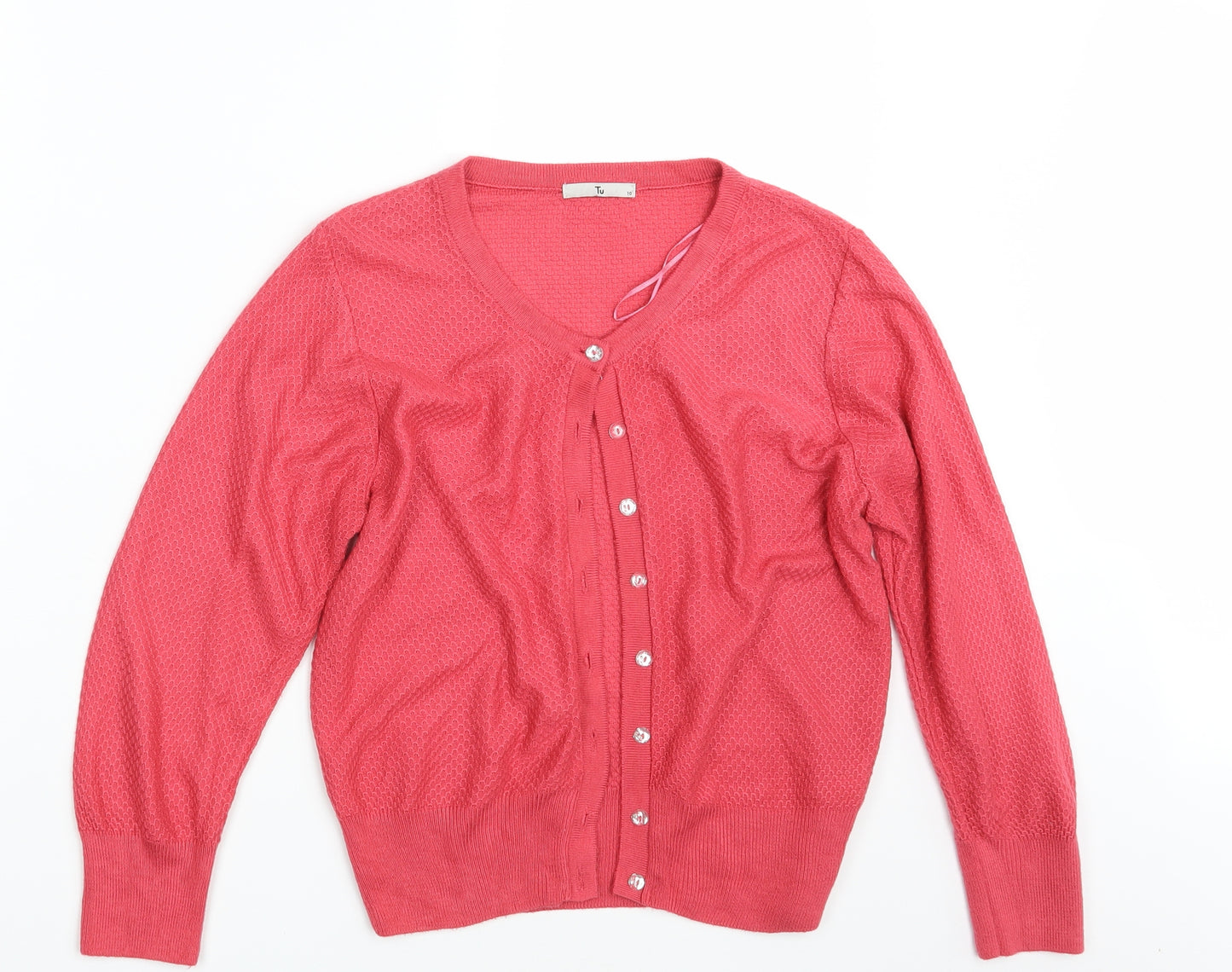 TU Womens Pink   Cardigan Jumper Size 10