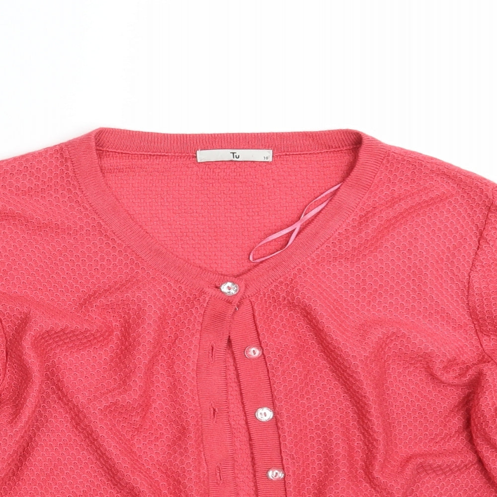 TU Womens Pink   Cardigan Jumper Size 10