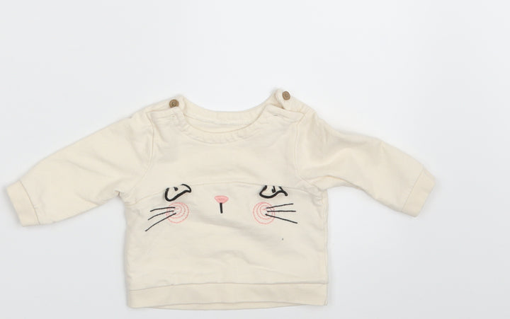 TU Girls Ivory   Basic T-Shirt Size Newborn